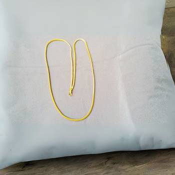 Size 24 inch brass golden plain chain 2