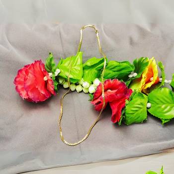 Size 24 inch brass golden plain chain 2