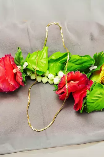 Size 24 inch brass golden plain chain