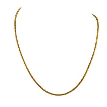 Size 24 inch brass golden plain chain 4