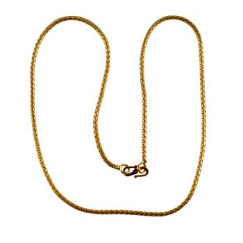 Size 24 inch brass golden plain chain 6