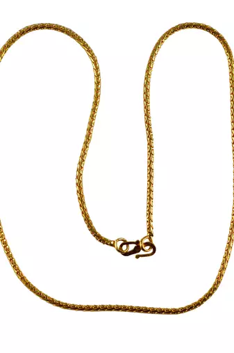 Size 24 inch brass golden plain chain