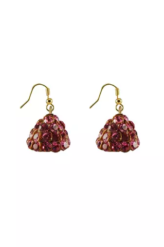 Size 1/2 inch  lakh golden stone stud jhumki