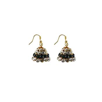 Size 1/2 inch  lakh golden stone stud jhumki 3