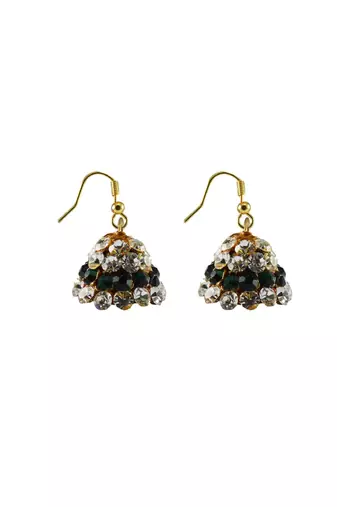 Size 1/2 inch  lakh golden stone stud jhumki