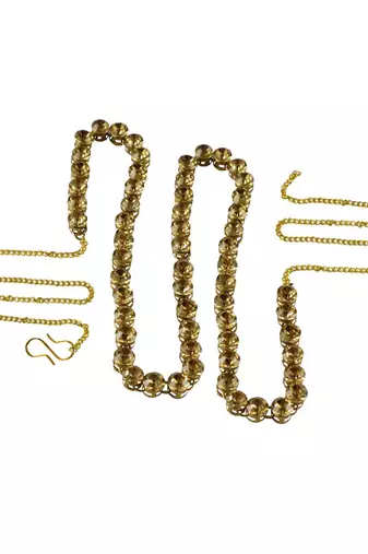 Size 44 inch brass golden stone stud waist belt