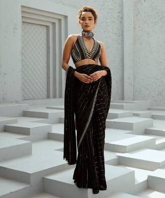 Galaxy pre drape  saree 1