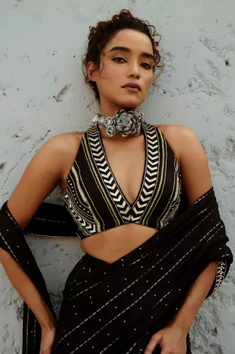 Galaxy pre drape  saree