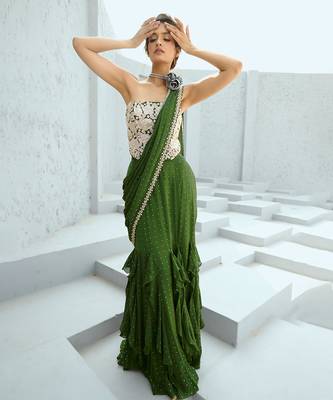 Bianca corset pre drape saree 4