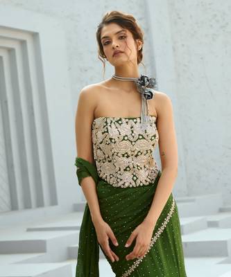 Bianca corset pre drape saree 5