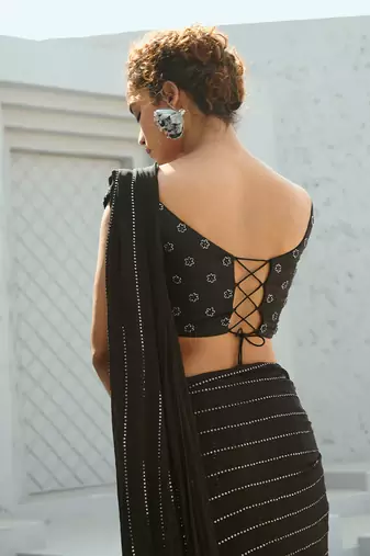 Sky pre drape saree