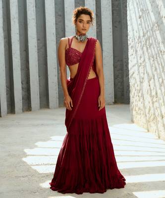 Aura pre drape saree 1