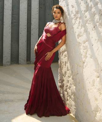 Aura pre drape saree 2