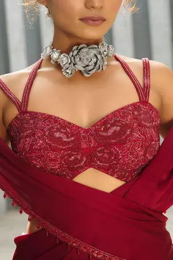 Aura pre drape saree