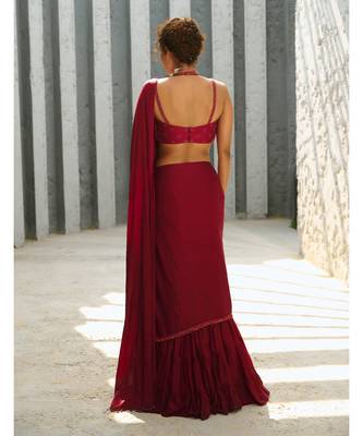 Aura pre drape saree 5