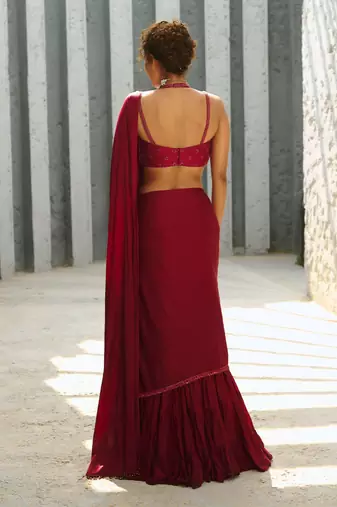 Aura pre drape saree