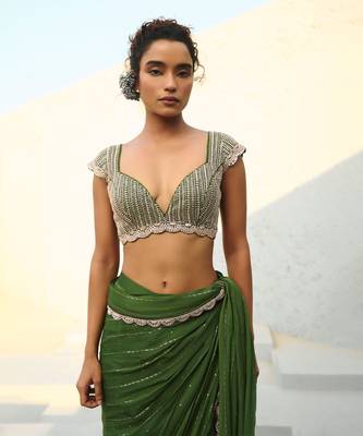 Juliet pre draped saree 3