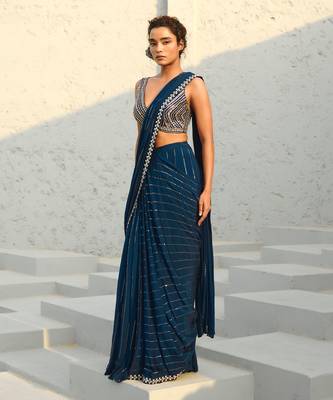 Chayya pre draped saree 3