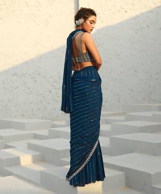 Chayya pre draped saree 4
