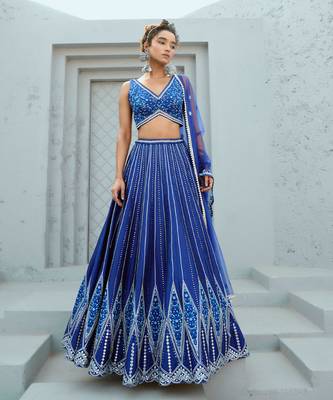 Blue Sunflower Skirt 2