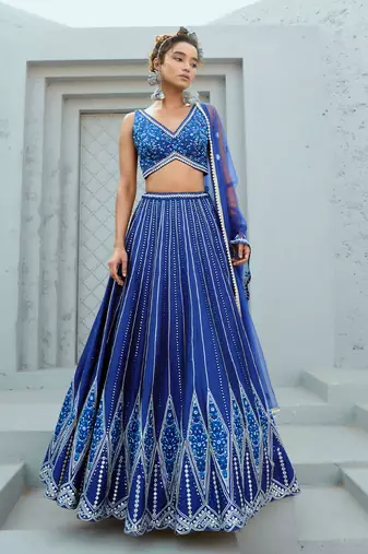 Blue Sunflower Skirt