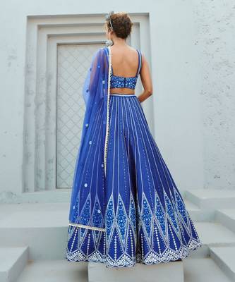 Blue Sunflower Skirt 3