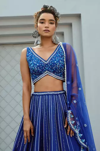 Blue Sunflower Skirt