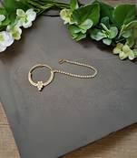 Free size brass golden stone stud  bali  nath