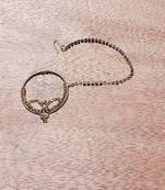 Free size brass golden stone stud  bali  nath