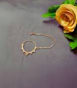 Free size brass golden stone stud  bali  nath