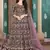 Wine Georgette Embroidered Wedding Wear Designer Anarkali Suit
