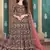 Maroon Georgette Embroidered Wedding Wear Designer Anarkali Suit