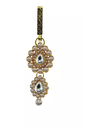 Size 5 inch brass golden stone stud key chain