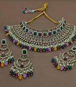 Exquisite pearl and jewel-encrusted bridal jewelry set