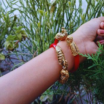 Brass material red plain bangle 1