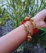 Brass material red plain bangle