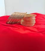 Metal material golden plain bangle