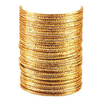 Metal material golden plain bangle 5