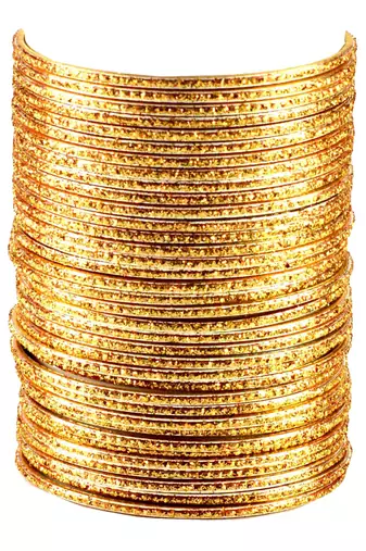 Metal material golden plain bangle