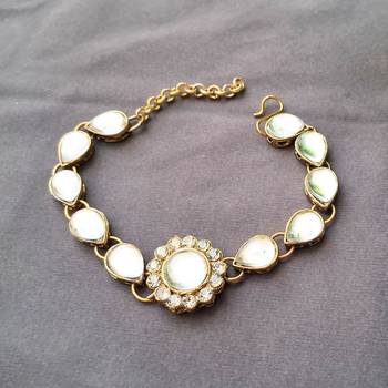 Adjustable size brass golden kunden stud  bracelet 1