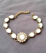 Adjustable size brass golden kunden stud  bracelet