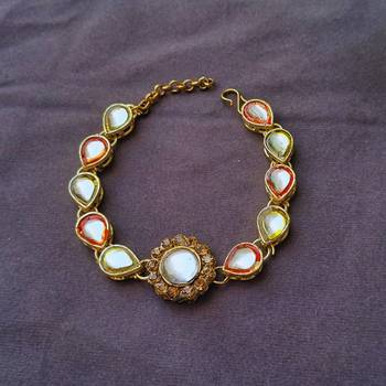 Adjustable size brass golden kunden stud  bracelet 1