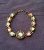 Adjustable size brass golden kunden stud  bracelet