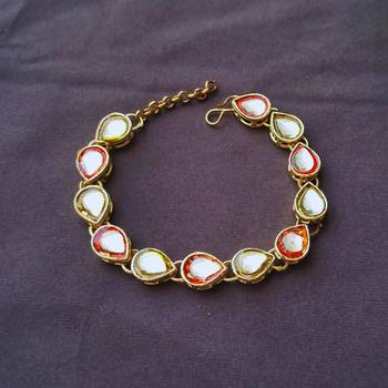 Adjustable size brass golden kunden stud  bracelet 1
