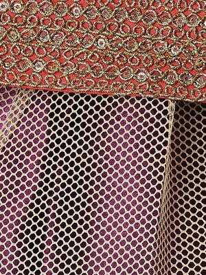 Alluring Purple Colored Bridal Wear Designer Embroidered Lehenga choli 8
