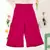 Saka designs pink textured poly cotton regular fit girls pants