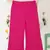 Saka designs pink textured poly cotton regular fit girls pants