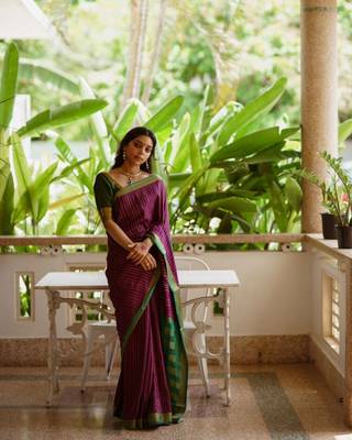 Multy Color silk blend sarees with blouse 1
