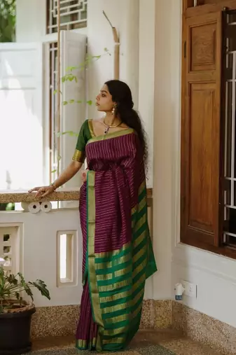 Multy Color silk blend sarees with blouse