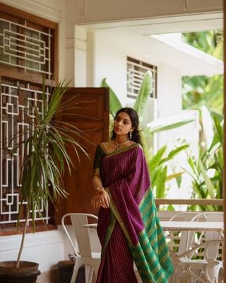 Multy Color silk blend sarees with blouse 4